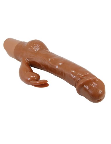 PRETTY LOVE - VIBRATORE A FORMA DI CONIGLIO REALISTICO ELLISON 22,6 CM Ø 4,2 CM MARRONE