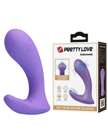 PRETTY LOVE - ANDROMEDA VIBRATORE RICARICABILE A DOPPIA STIMOLAZIONE VIOLA