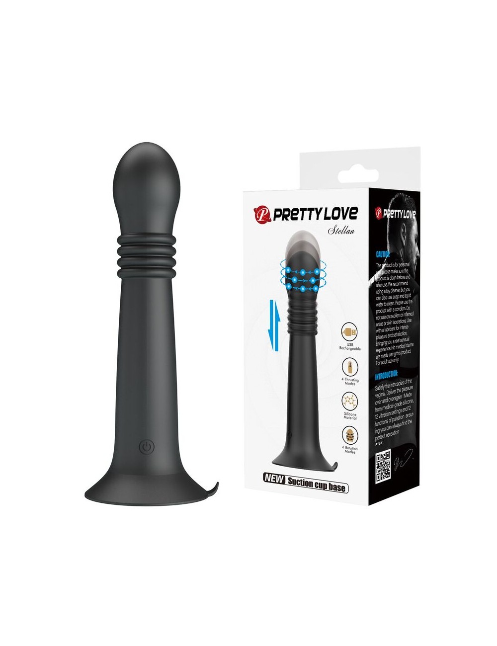 PRETTY LOVE - MASSAGGIATORE ROTANTE E SPINTA RICARICABILE TRAMITE USB STELLA