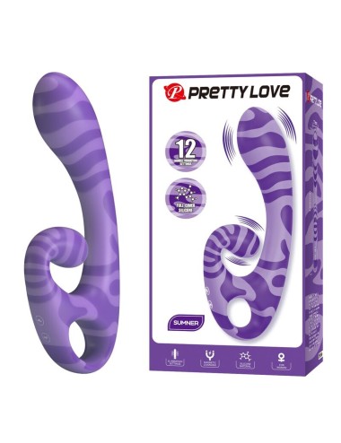 PRETTY LOVE - VIBRATORE A DOPPIA ESTIVA CON MANICO 19 CM Ø 3