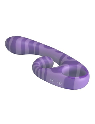 PRETTY LOVE - VIBRATORE A DOPPIA ESTIVA CON MANICO 19 CM Ø 3,5 CM VIOLA