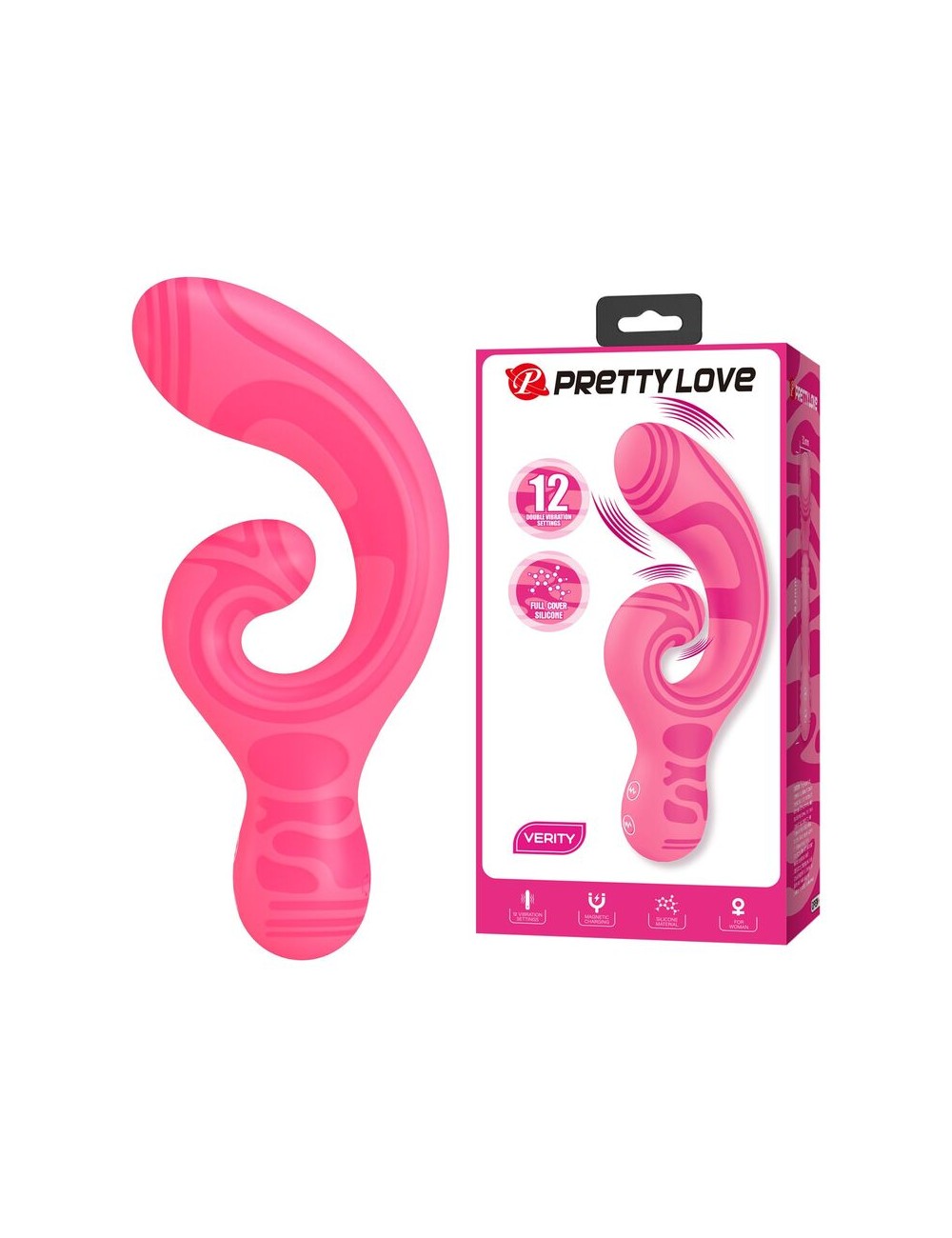 PRETTY LOVE - MASSAGGIATORE A DOPPIA ESTREMITÀ RICARICABILE TRAMITE USB VERITY