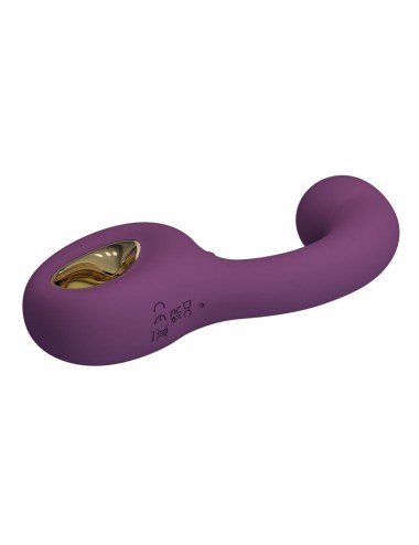 PRETTY LOVE - BRYNNLEE VIBRATORE RICARICABILE CON STIMOLATORE ORALE, 10 VIBRAZIONI E 5 FUNZIONI DI LECCATA, VIOLA