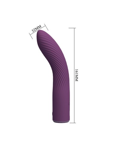 PRETTY LOVE - VIBRATORE RICARICABILE KISSELL 10 FUNZIONI VIOLA