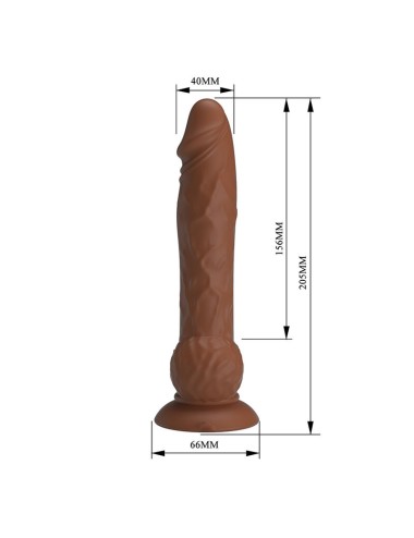 PRETTY LOVE - DILDO VIBRANTE EREN 20,5 CM Ø 4,5 CM MARRONE