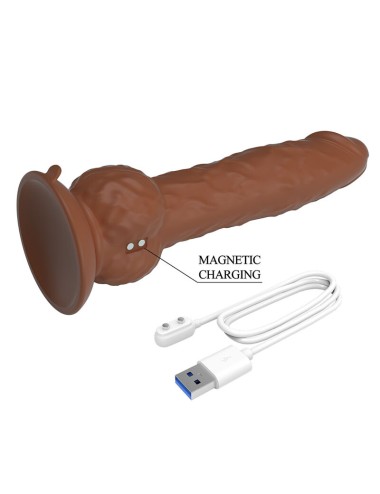 PRETTY LOVE - DILDO VIBRANTE EREN 20,5 CM Ø 4,5 CM MARRONE