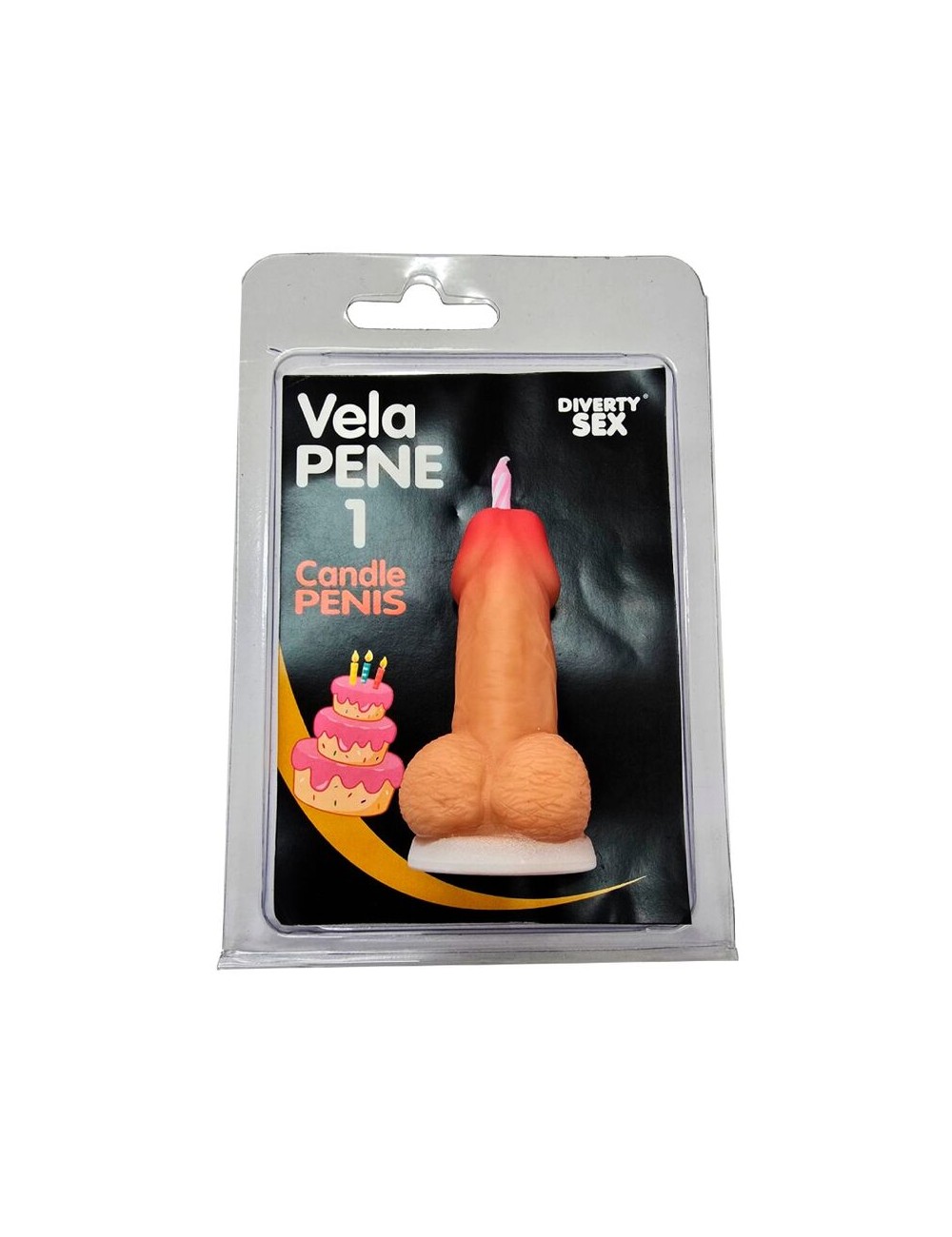 DIABLO PICANTE - CANDELA A FORMA DI PENE COLORE CARNE NUMERO 1