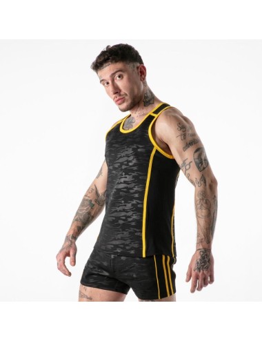 LOCKER GEAR - CANOTTA GIALLA CON ACCESSO MILITARE COMPLETO