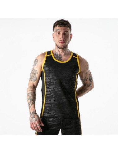 LOCKER GEAR - CANOTTA GIALLA CON ACCESSO MILITARE COMPLETO