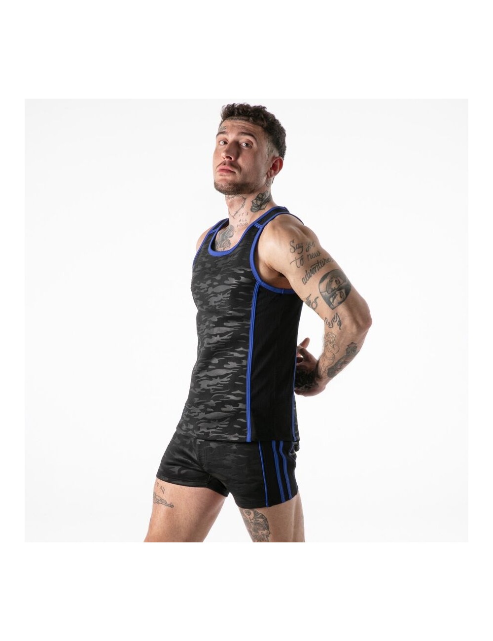 LOCKER GEAR - CANOTTA MILITARE COMPLETA BLU TAGLIA M