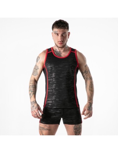 LOCKER GEAR - CANOTTA CON ACCESSO MILITARE COMPLETO ROSSA M