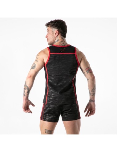 LOCKER GEAR - CANOTTA CON ACCESSO MILITARE COMPLETO ROSSA M