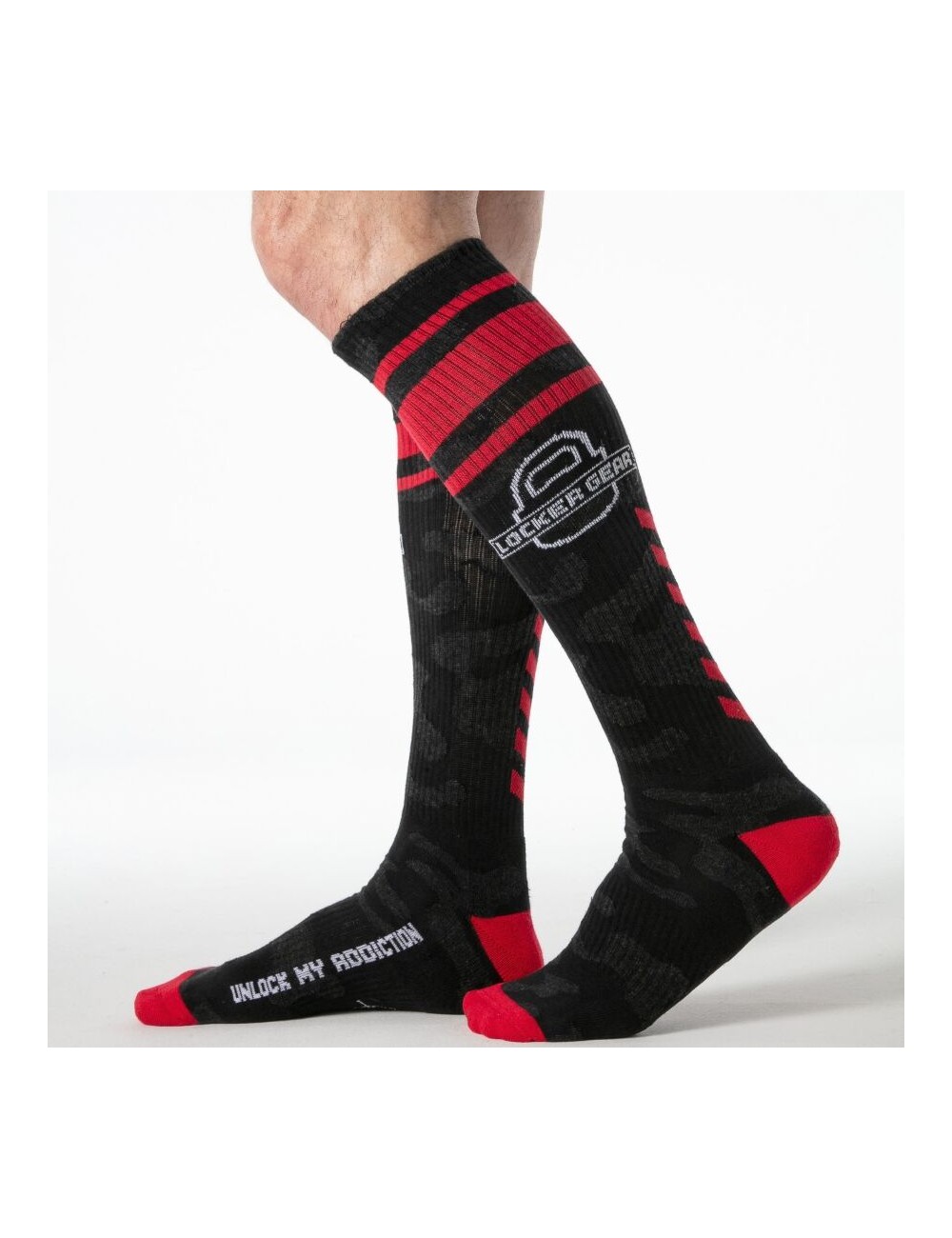 LOCKER GEAR - CALZE MILITARI AL GINOCCHIO ROSSE TAGLIA UNICA