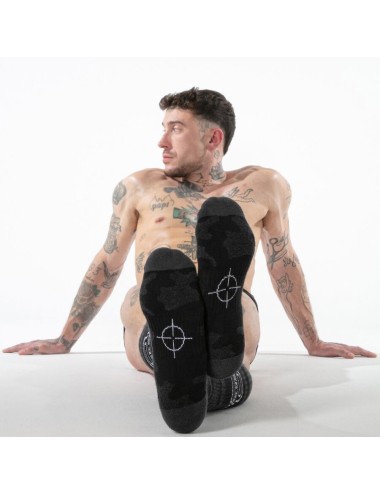 LOCKER GEAR - CALZE MILITARI AL GINOCCHIO NERE TAGLIA UNICA