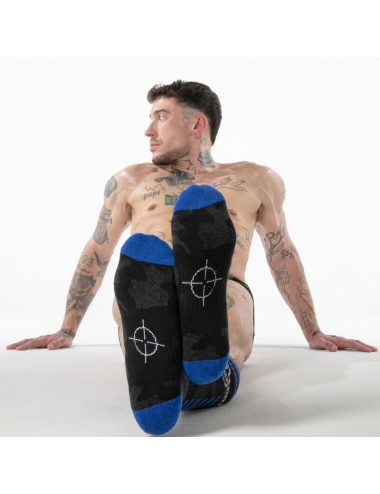 LOCKER GEAR - CALZE MILITARI AL GINOCCHIO NERE TAGLIA UNICA