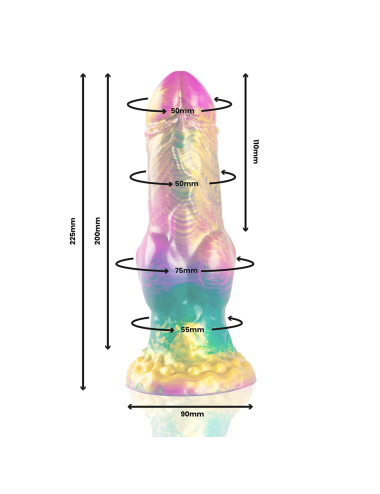 EPIC - DILDO IRIS CON TESTICOLI ARCOBALENO DEL PIACERE