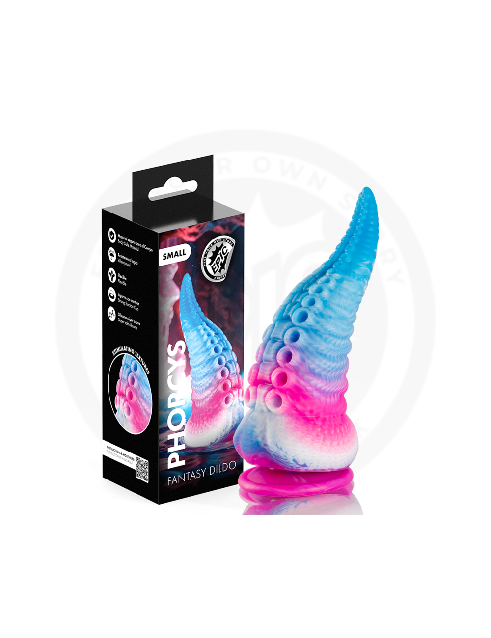 EPIC - PHORCYS DILDO CON TENTACOLI BLU