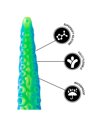 EPIC - SCYLLA DILDO CON TENTACOLI SOTTILI FLUORESCENTI, TAGLIA GRANDE