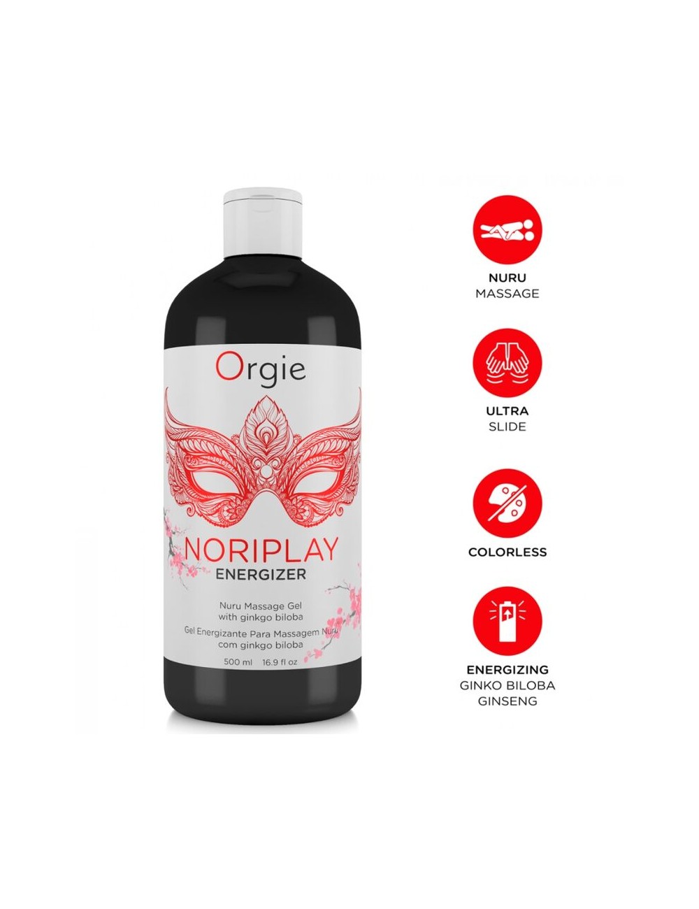ORGIE - NORIPLAY ENERGIZER GEL PER MASSAGGIO NURU CORPO A CORPO 500 ML