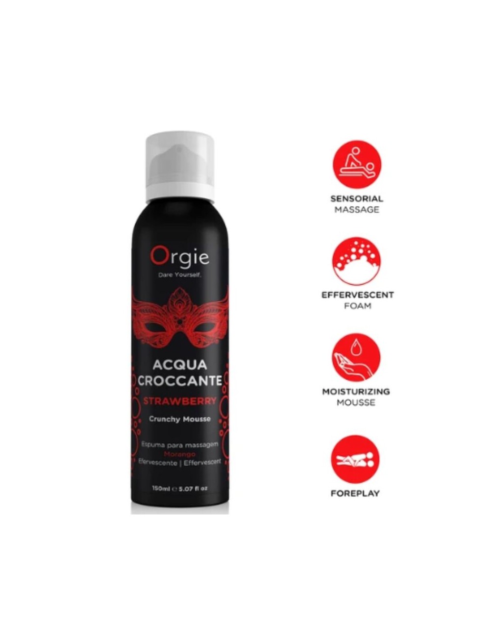 ORGIE - ACQUA CROCCANTE MOUSSE DA MASSAGGIO CROCCANTE ALLA FRAGOLA 150 ML