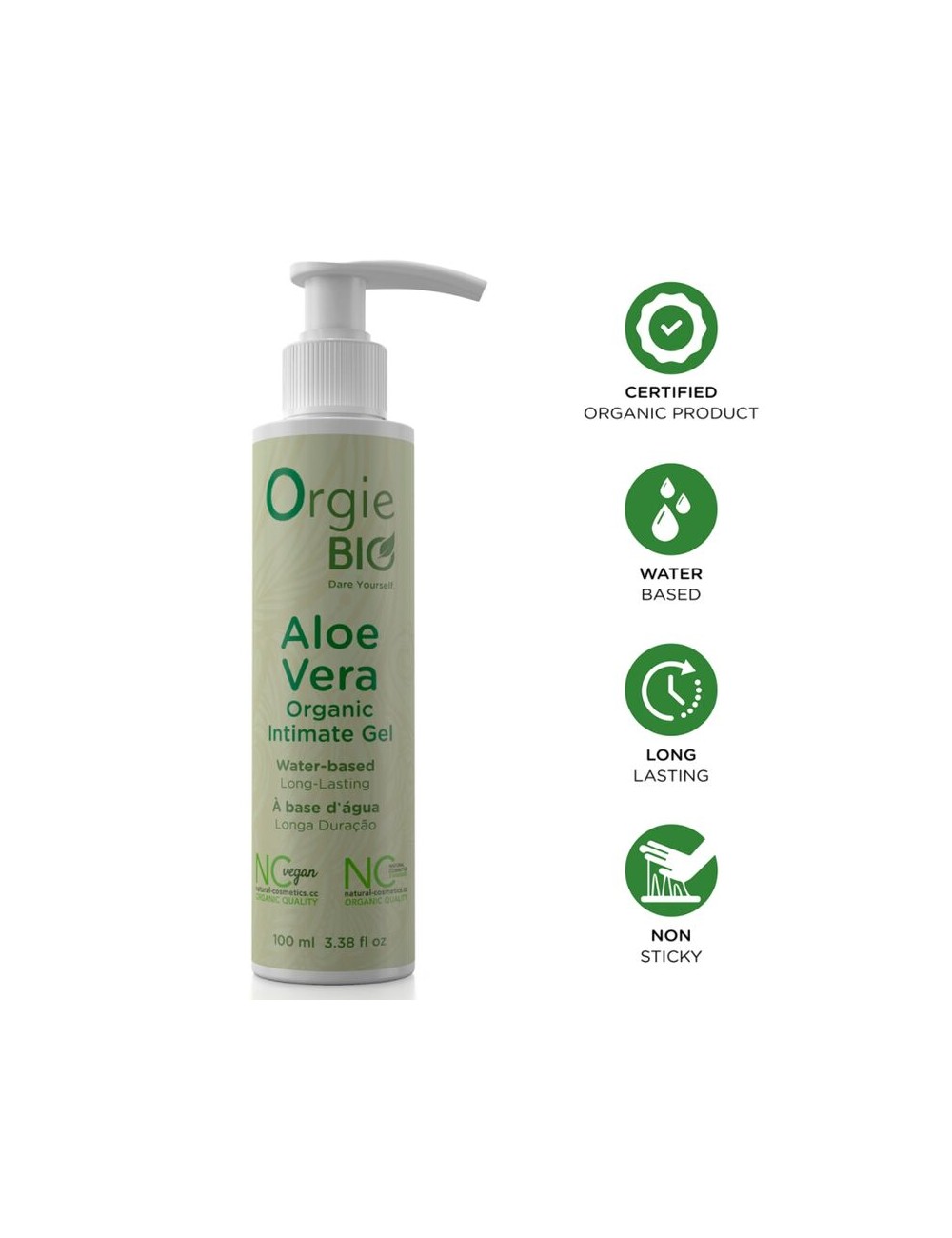 ORGIE - GEL INTIMO BIOLOGICO A BASE DE ACQUA ALL'ALOE VERA 100 ML