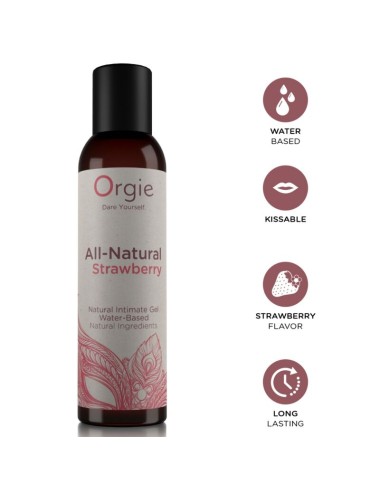 ORGIE - GEL INTIMO A BASE ACQUA COMPLETAMENTE NATURALE ALLA FRAGOLA 150 ML