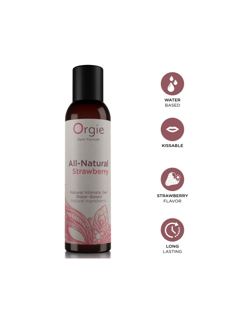 ORGIE - GEL INTIMO A BASE ACQUA COMPLETAMENTE NATURALE ALLA FRAGOLA 150 ML