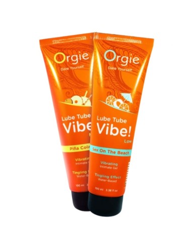 ORGIE - LUBRIFICANTE IN TUBO VIBE! SESSO SULLA SPIAGGIA GEL INTIMO BACIABILE LEGGERO 100 ML