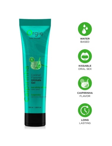 ORGIE - TUBO LUBRIFICANTE COCKTAIL CAIPIRINHA BACIABILE GEL INTIMO A BASE DE ACQUA 100 ML