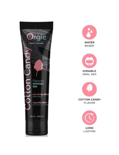ORGIE - TUBO LUBRIFICANTE ZUCCHERO FILATO BACIABILE GEL INTIMO A BASE DE ACQUA 100 ML