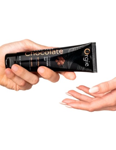 ORGIE - TUBO LUBRIFICANTE AL CIOCCOLATO BACIABILE GEL INTIMO A BASE DE ACQUA 100 ML