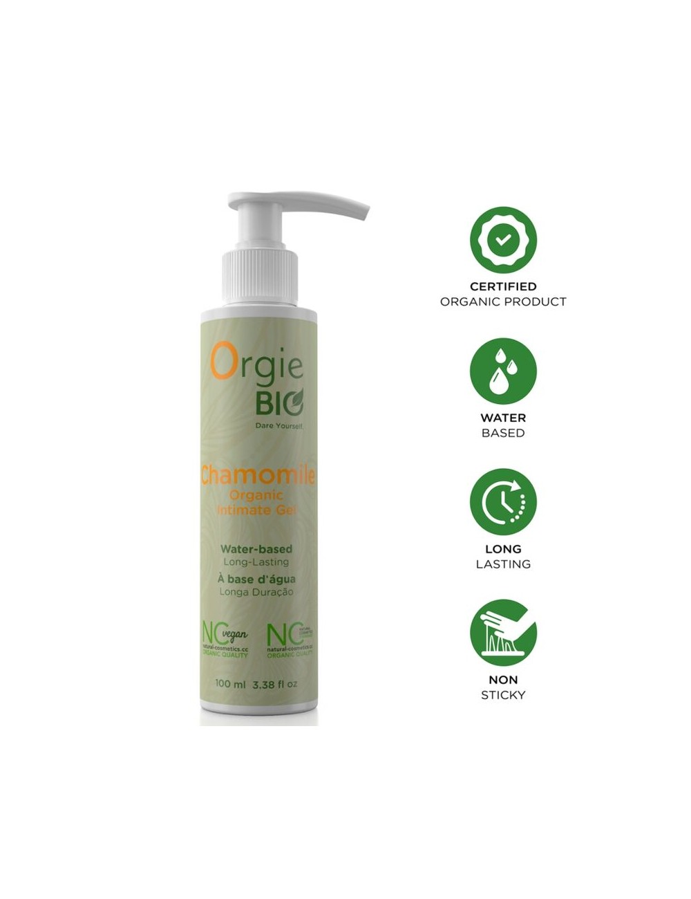 ORGIE - GEL INTIMO BIOLOGICO A BASE DE ACQUA ALLA CAMOMILLA 100 ML