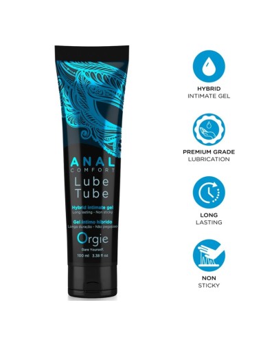 ORGIE - TUBO LUBRIFICANTE ANAL COMFORT GEL IBRIDO INTIMO PER SESSO ANALE 100 ML