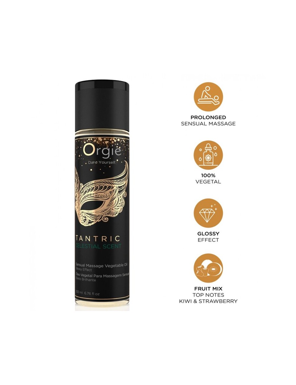 ORGIE - OLIO VEGETALE PER MASSAGGI SENSUALI TANTRICI E CELESTIALI 200 ML