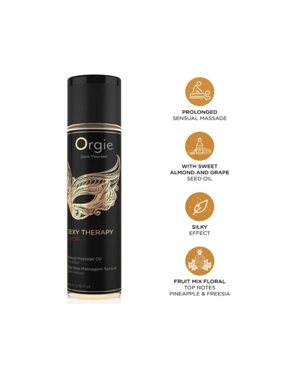 ORGIE - OLIO DA MASSAGGIO SENSUALE AMOR PER UNA TERAPIA SEXY 200 ML