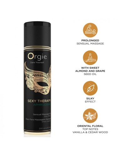 ORGIE - OLIO DA MASSAGGIO SENSUALE AFRODISICO PER UNA TERAPIA SEXY 200 ML