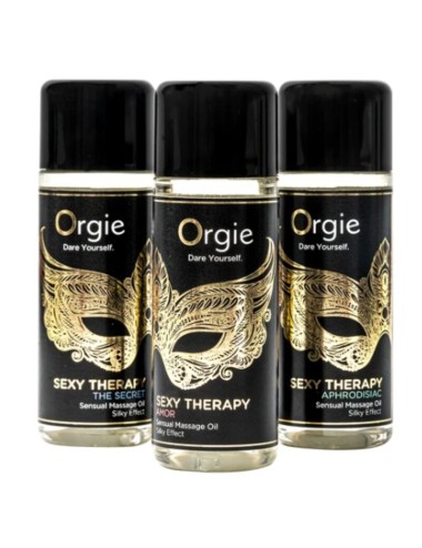 ORGIE - COLLEZIONE MINI FORMATO SEXY THERAPY OLI DA MASSAGGIO SENSUALI 3 X 30 ML