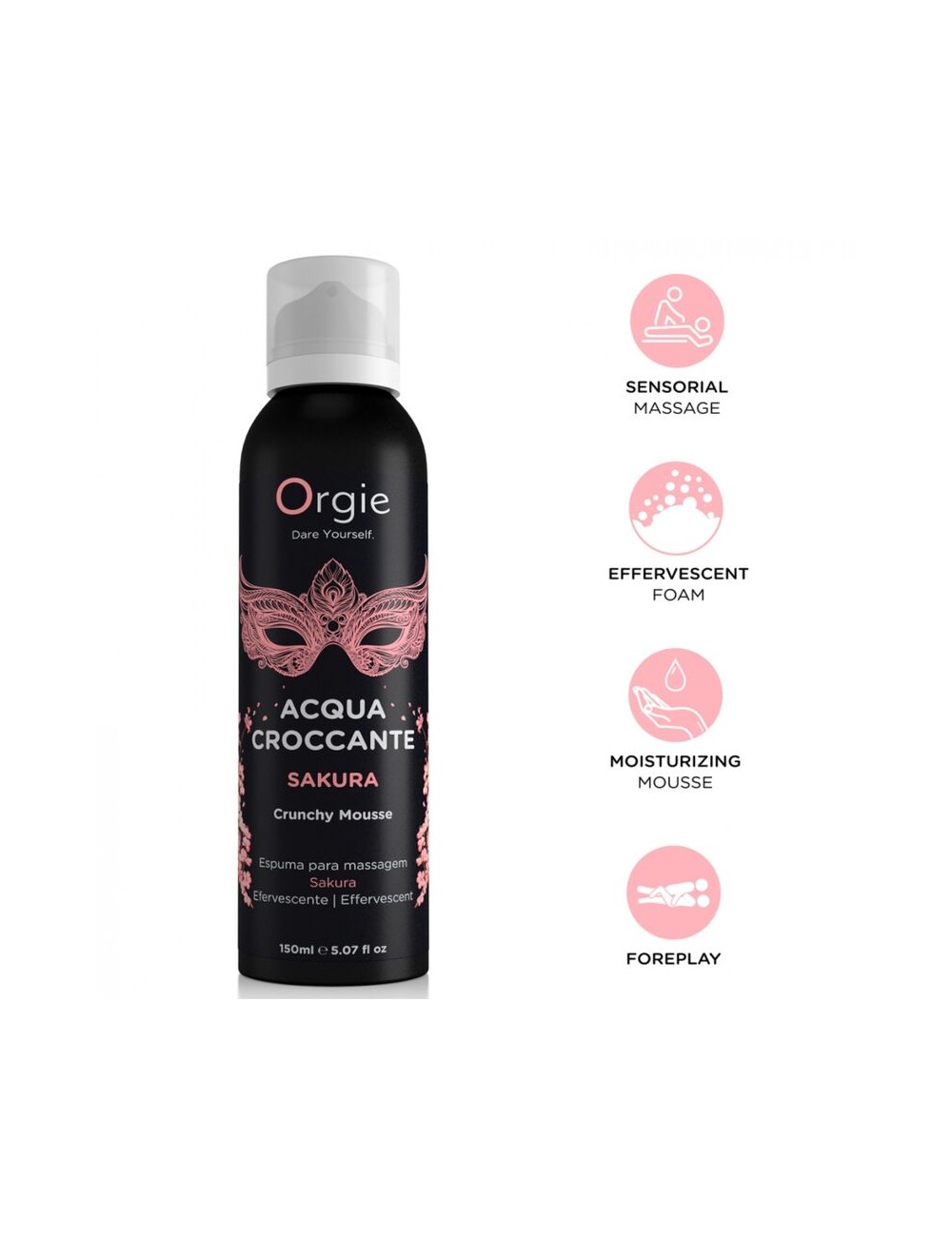 ORGIE - ACQUA CROCCANTE SAKURA MOUSSE DA MASSAGGIO CROCCANTE 150 ML