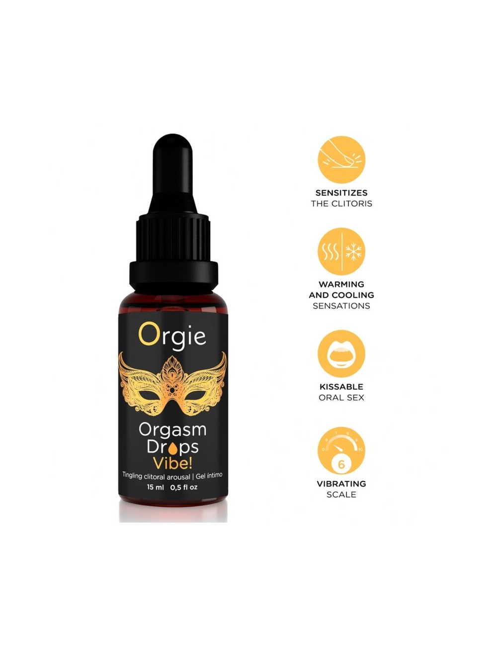 ORGIE - ORGASM DROPS VIBE! VIBRAZIONE CLITORIDEA VIBRANTE 15 ML