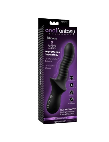 ANAL FANTASY ELITE - MASSAGGIATORE ANALE RICARICABILE NERO PLEASURE WAVE