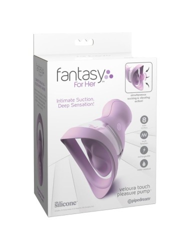 FANTASY FOR HER - VELOURA TOUCH PLEASURE POMP POMPA INTIMA CON ASPIRAZIONE E VIBRAZIONE VIOLA