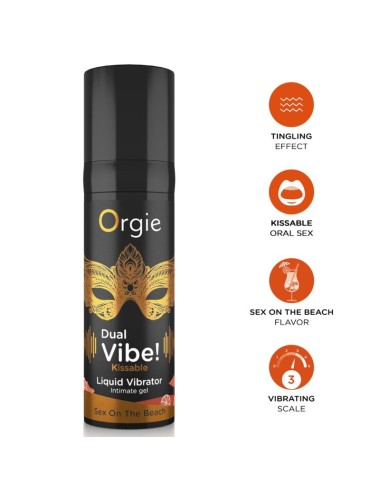 ORGIE - DOPPIA VIBRAZIONE! VIBRATORE LIQUIDO BACIABILE SEX ON THE BEACH 15 ML