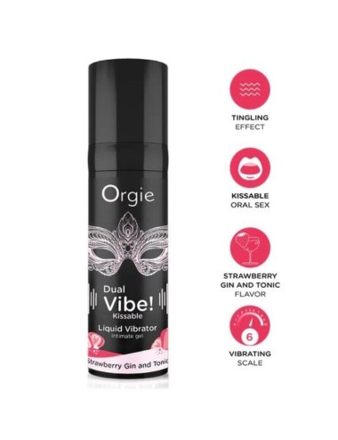 ORGIE - DOPPIA VIBRAZIONE! LIQUIDO VIBRANTE AL GUSTO DI GIN ALLA FRAGOLA E TONICO