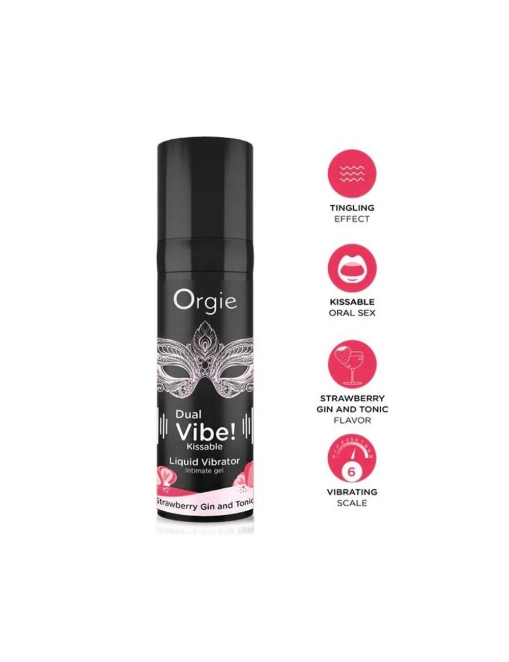 ORGIE - DOPPIA VIBRAZIONE! LIQUIDO VIBRANTE AL GUSTO DI GIN ALLA FRAGOLA E TONICO