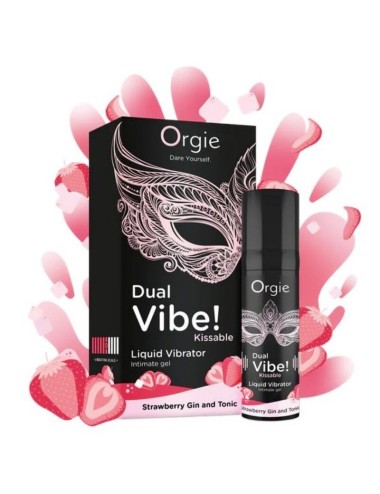 ORGIE - DOPPIA VIBRAZIONE! LIQUIDO VIBRANTE AL GUSTO DI GIN ALLA FRAGOLA E TONICO