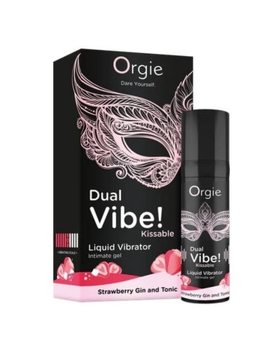 ORGIE - DOPPIA VIBRAZIONE! LIQUIDO VIBRANTE AL GUSTO DI GIN ALLA FRAGOLA E TONICO, 15 ML