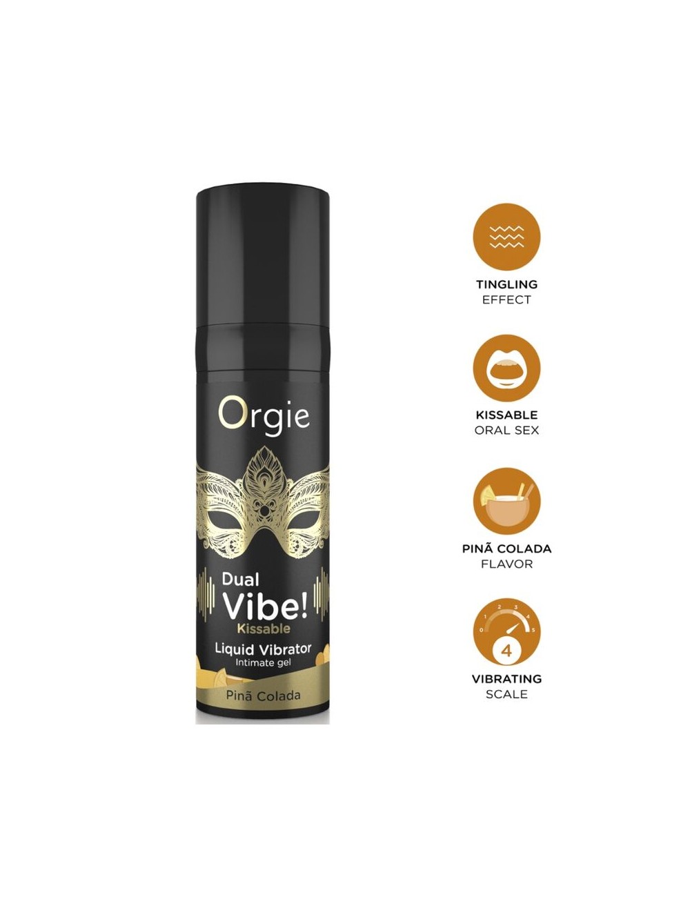 ORGIE - DOPPIA VIBRA! PIÑA COLADA KISSABLE VIBRATORE LIQUIDO 15 ML