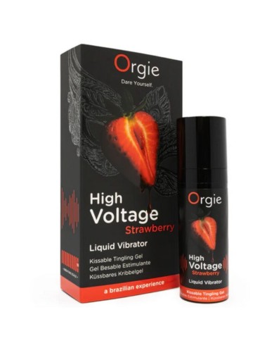 ORGIE - VIBRATORE LIQUIDO AD ALTA TENSIONE AL GUSTO DI FRAGOLA EXTRA FORTE E BACIABECILLE 15 ML