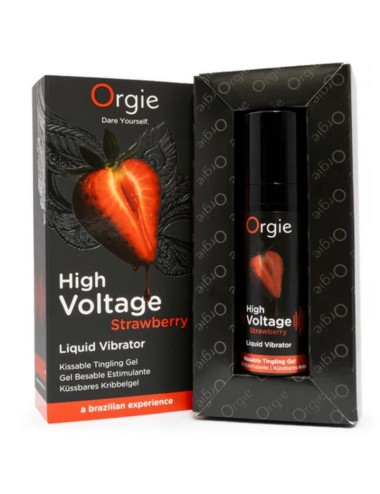 ORGIE - VIBRATORE LIQUIDO AD ALTA TENSIONE AL GUSTO DI FRAGOLA EXTRA FORTE E BACIABECILLE 15 ML