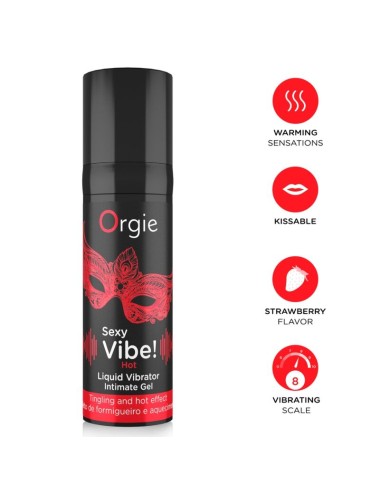 ORGIE - VIBRAZIONI SEXY! LIQUIDO CALDO E RISCALDANTE PER VIBRATORE 15 ML